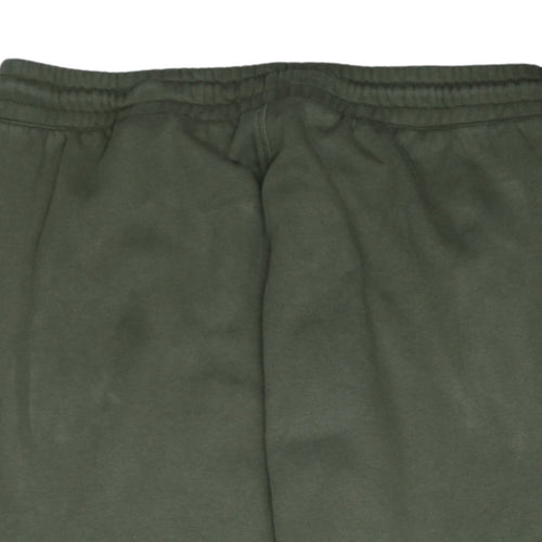 Reebok Men’s Green Jogger Sweatpants L Side Stripe Fleece Activewear
