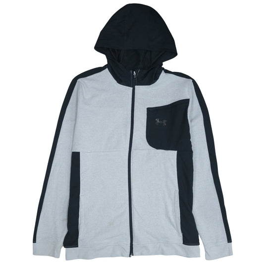 Under Armour Mens Grey XL Full Zip Hoodie Lightweight Sportswear