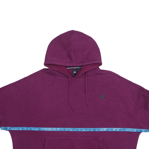Adidas Women's Purple XL Pullover Hoodie with Logo Detail