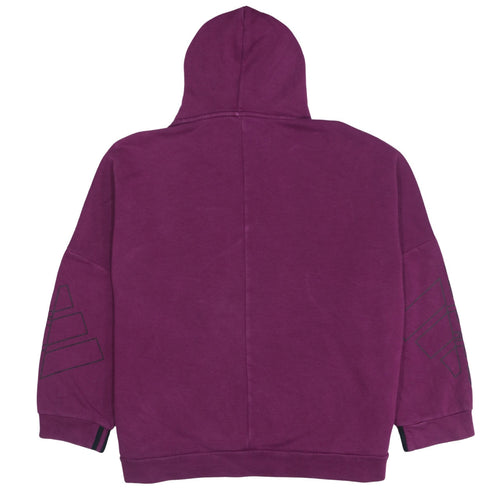 Adidas Women's Purple XL Pullover Hoodie with Logo Detail