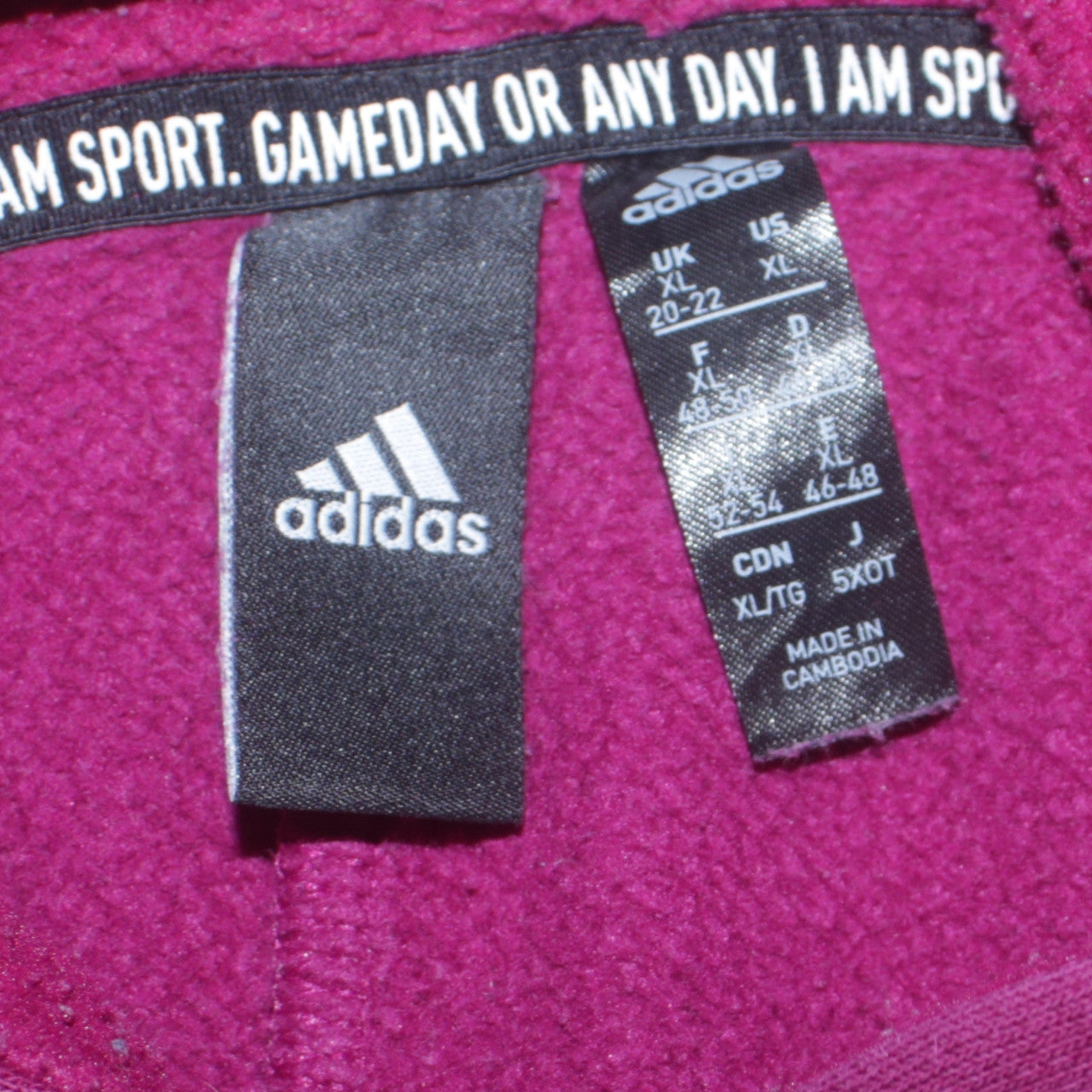 Adidas Women's Purple XL Pullover Hoodie with Logo Detail