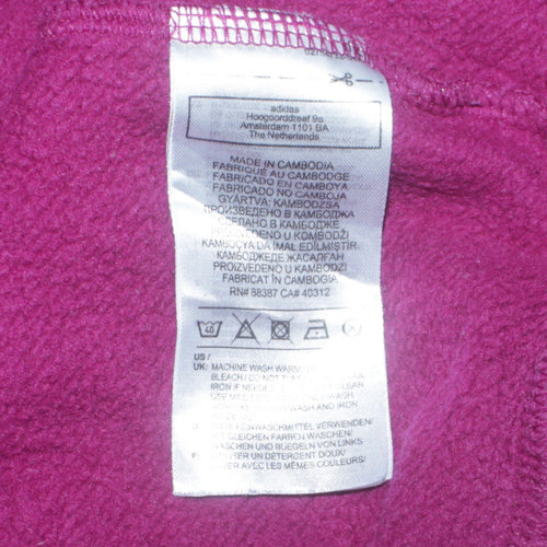 Adidas Women's Purple XL Pullover Hoodie with Logo Detail