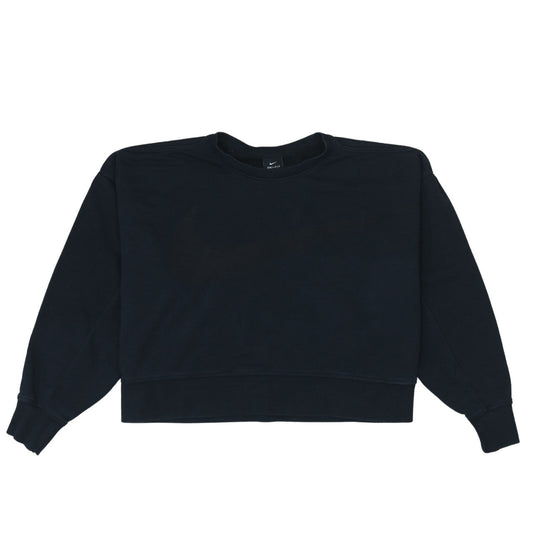 Nike Women Black Medium Dri-FIT Crew Neck Pullover Sweatshirt
