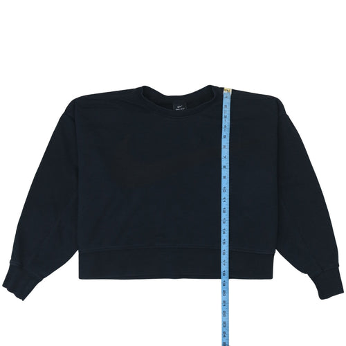 Nike Women Black Medium Dri-FIT Crew Neck Pullover Sweatshirt