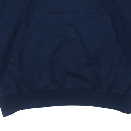 Champion Men's Blue Pullover Hoodie L Embroidered Logo
