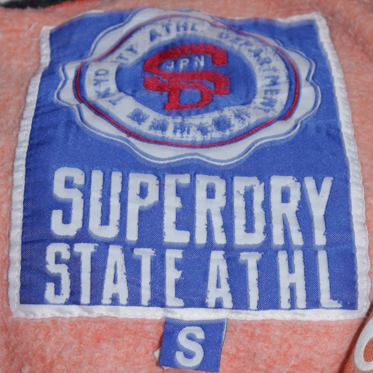 Superdry Men's Orange Full Zip Hoodie S Logo Fleece Sweatshirt