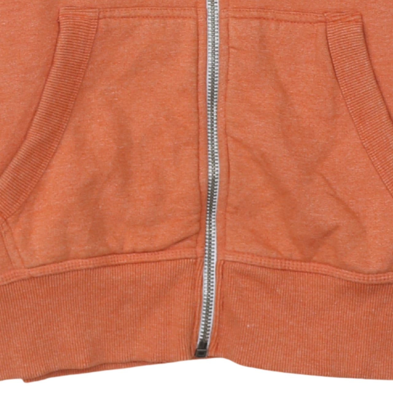 Superdry Men's Orange Full Zip Hoodie S Logo Fleece Sweatshirt