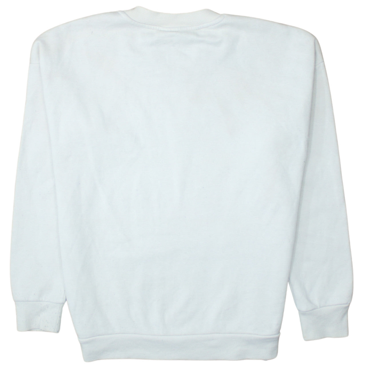 Disney Mickey Mouse White Sweatshirt Women UK 12-14 Pullover Cotton Blend