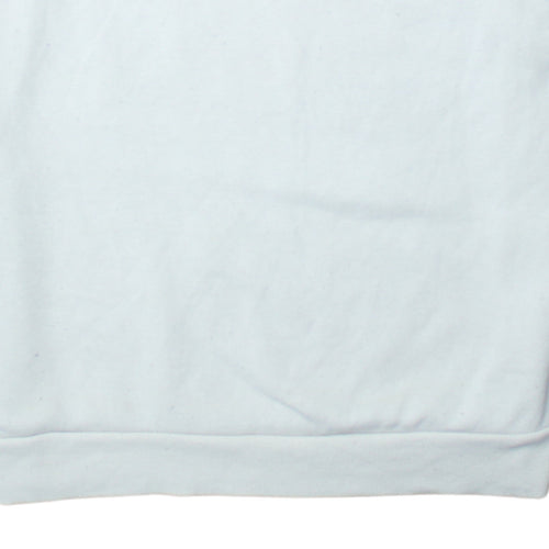 Disney Mickey Mouse White Sweatshirt Women UK 12-14 Pullover Cotton Blend