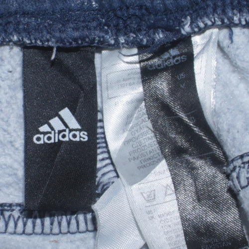 adidas Men's Blue Jogger Sweatpants M Regular Fit Fleece Activewear