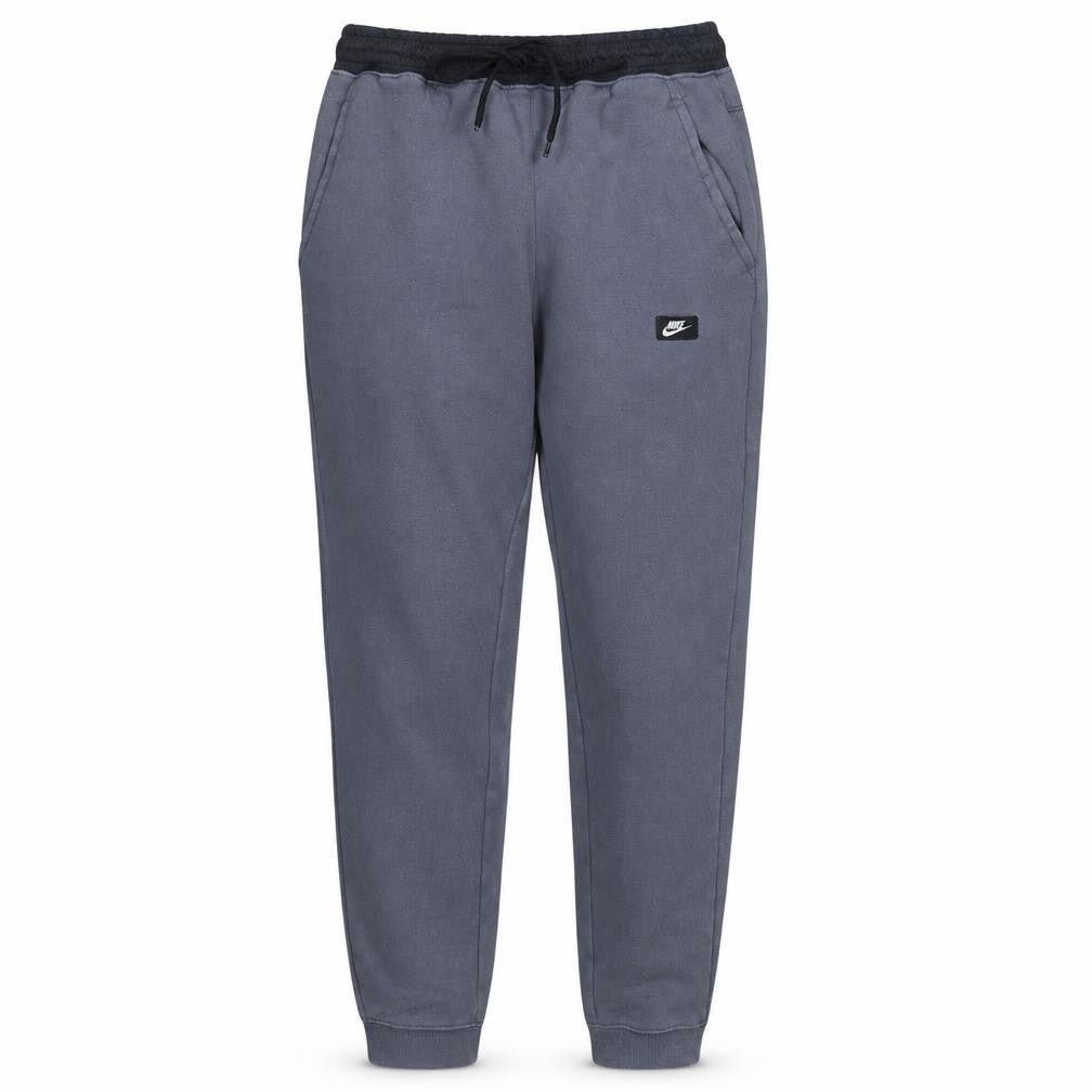 Front view of Nike Men Blue Jogger Sweatpants M Regular Fit Fleece Trousers