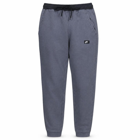 Front view of Nike Men Blue Jogger Sweatpants M Regular Fit Fleece Trousers
