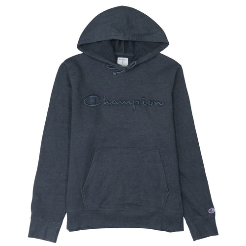 Champion Men's Blue Pullover Hoodie Size M Embroidered Logo