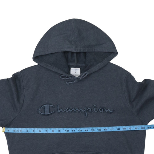 Champion Men's Blue Pullover Hoodie Size M Embroidered Logo