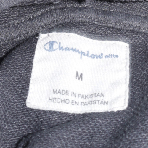 Champion Men's Blue Pullover Hoodie Size M Embroidered Logo
