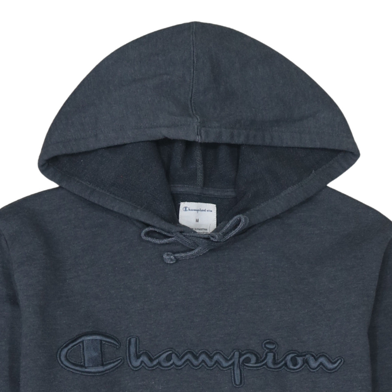 Champion Men's Blue Pullover Hoodie Size M Embroidered Logo