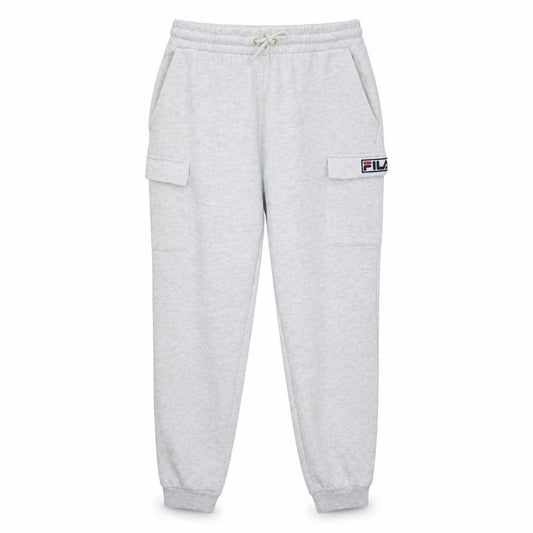 Front view of Fila Men's Grey Jogger Sweatpants M Regular Fit Fleece Trousers