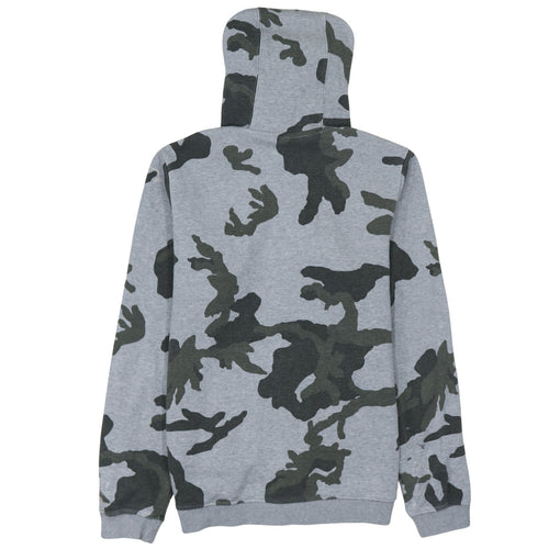 Nike Men's Grey Camouflage Full Zip Hoodie Size S