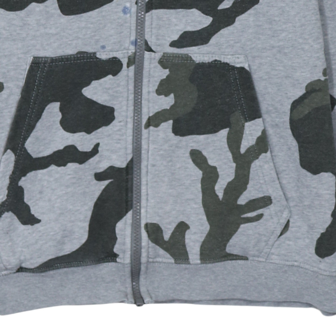Nike Men's Grey Camouflage Full Zip Hoodie Size S