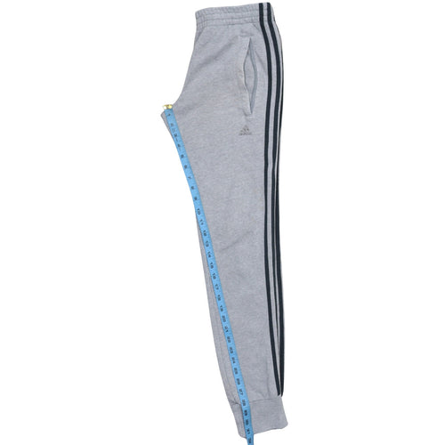 Adidas Men's Grey Jogger Sweatpants XS Tapered Fit Side Stripe