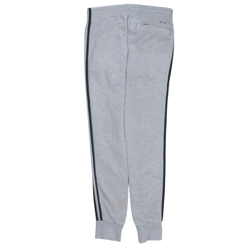 Adidas Men's Grey Jogger Sweatpants XS Tapered Fit Side Stripe