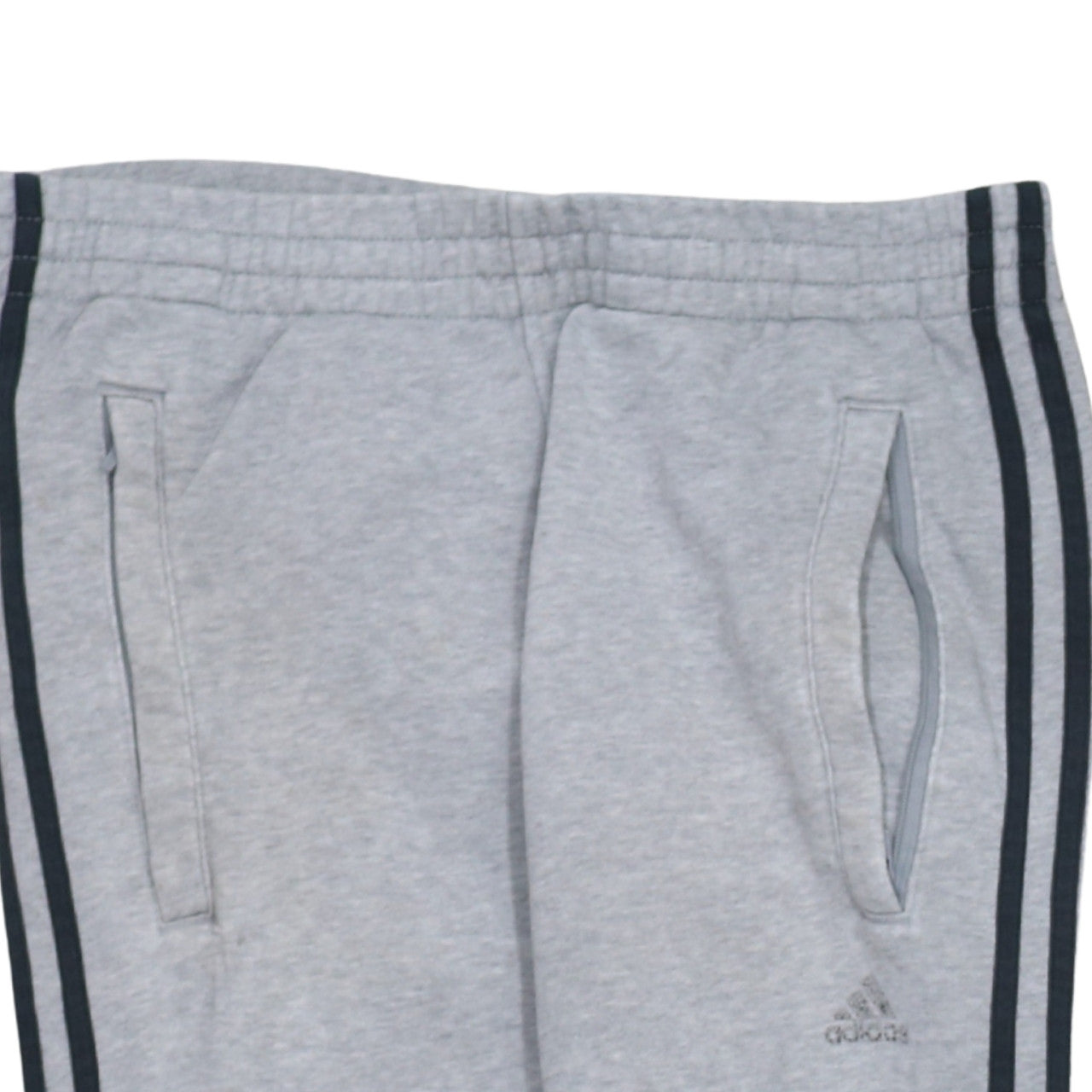 Adidas Men's Grey Jogger Sweatpants XS Tapered Fit Side Stripe