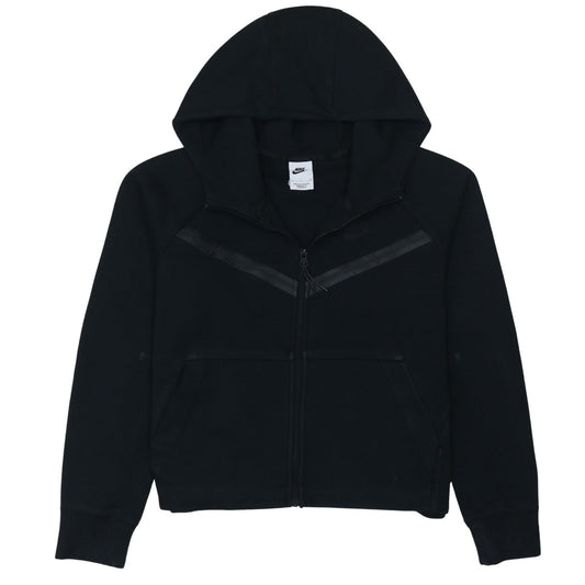 Nike Womens Black Full Zip Hoodie Small Cotton Blend Sportswear