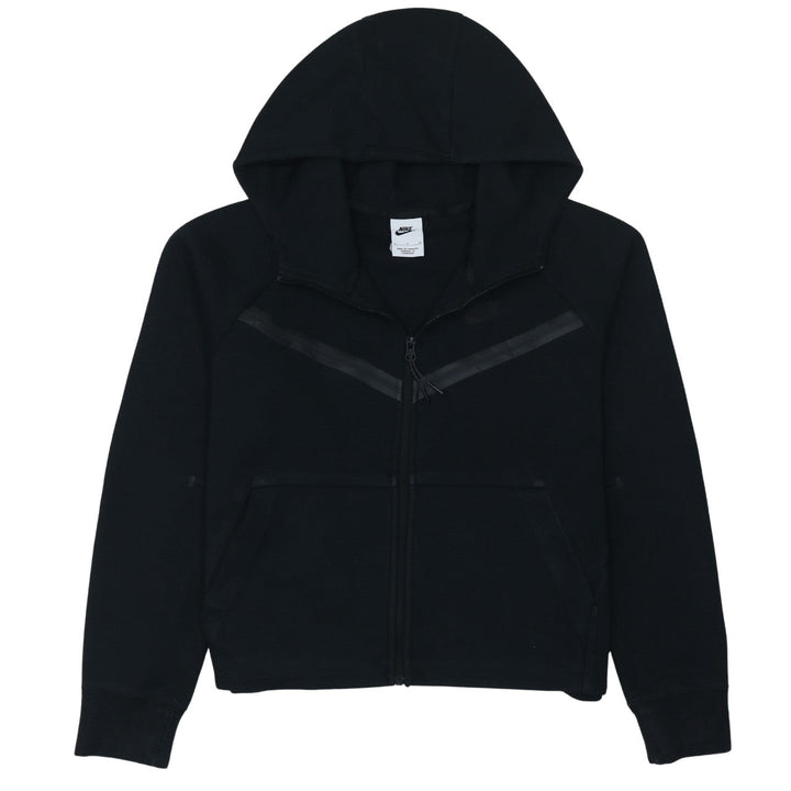 Nike Womens Black Full Zip Hoodie Small Cotton Blend Sportswear