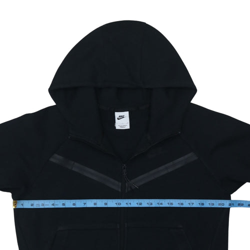 Nike Womens Black Full Zip Hoodie Small Cotton Blend Sportswear