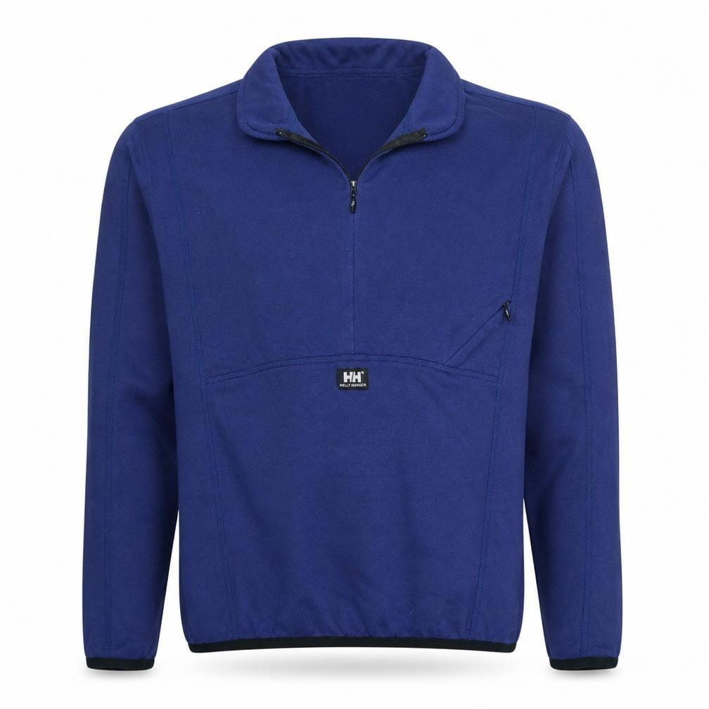 Front view of Helly Hansen Men's Blue 1/4 Zip Pullover Sweatshirt XS Outdoor Fleece
