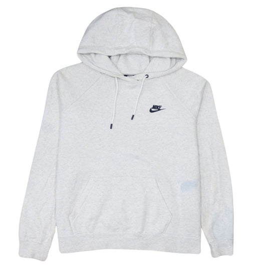 Nike Women’s Grey Pullover Hoodie Medium Cotton Blend Sportswear