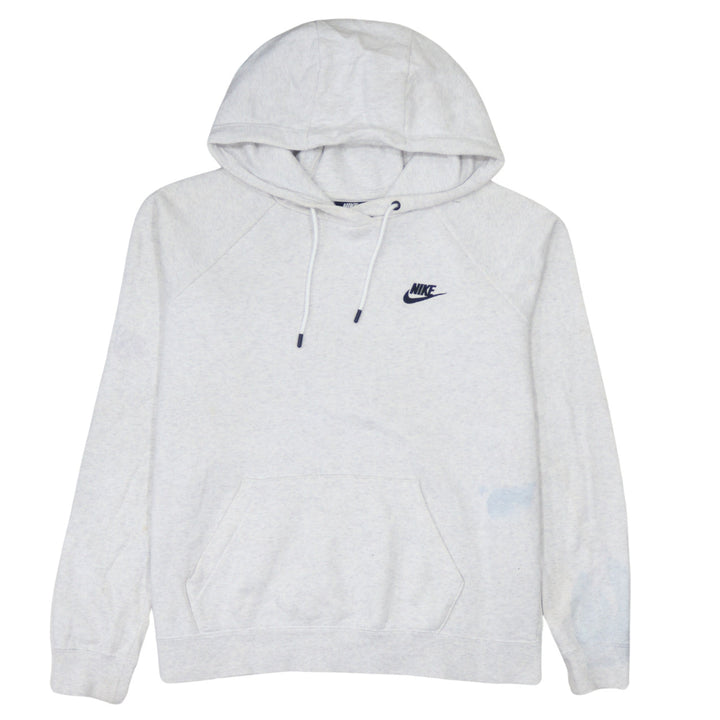 Nike Women’s Grey Pullover Hoodie Medium Cotton Blend Sportswear