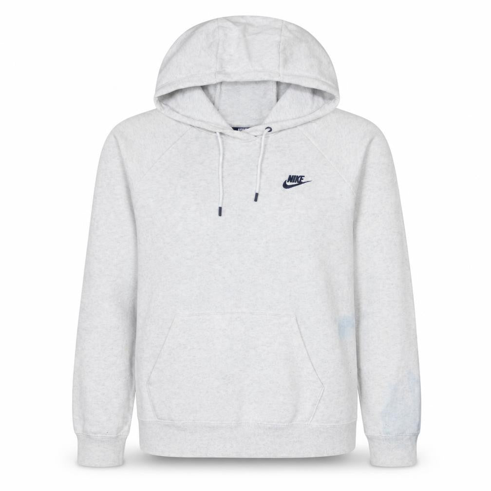 Front view of Nike Women’s Grey Pullover Hoodie Medium Cotton Blend Sportswear