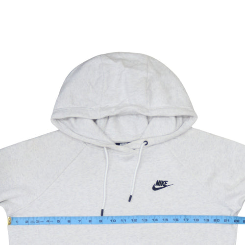 Nike Women’s Grey Pullover Hoodie Medium Cotton Blend Sportswear
