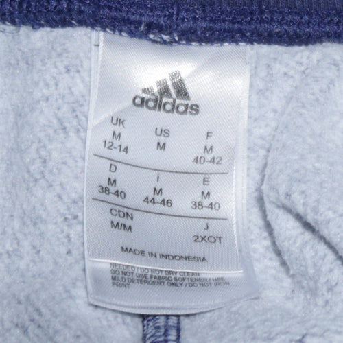 Adidas Womens Blue Jogger Sweatpants M 12-14 Regular Fit Activewear Trousers