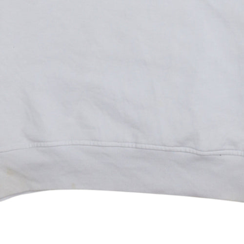 Levi's Men's White Relaxed Fit Crew Neck Logo Sweatshirt Size S