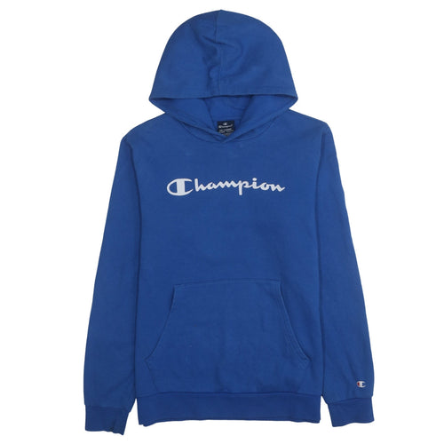 Champion Boys Blue Pullover Hoodie 15-16 Years Logo Graphic Fleece