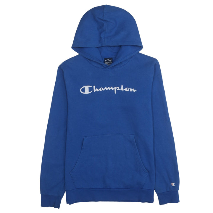 Champion Boys Blue Pullover Hoodie 15-16 Years Logo Graphic Fleece