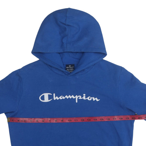 Champion Boys Blue Pullover Hoodie 15-16 Years Logo Graphic Fleece