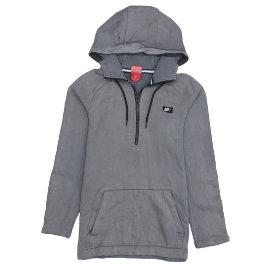 Nike Men's Grey Small 1/2 Zip Hoodie Sweatshirt Regular Fit