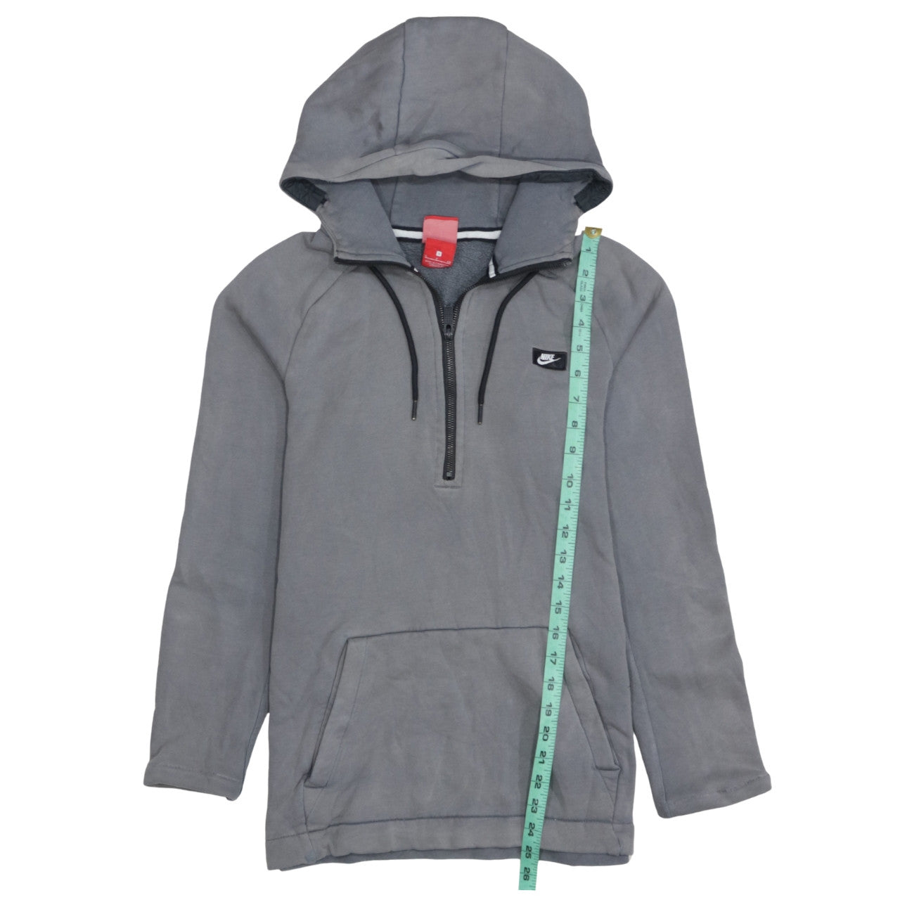 Nike Men's Grey Small 1/2 Zip Hoodie Sweatshirt Regular Fit