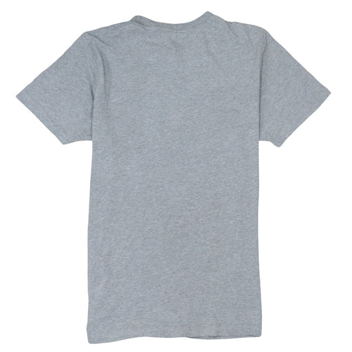 Nike Men's Grey Swoosh Logo Short Sleeve Cotton T-Shirt Size S