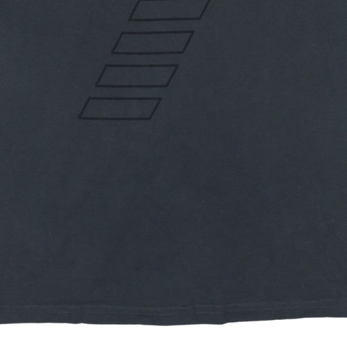 Emporio Armani EA7 Men's Black V-Neck Short Sleeve Cotton T-Shirt Size L