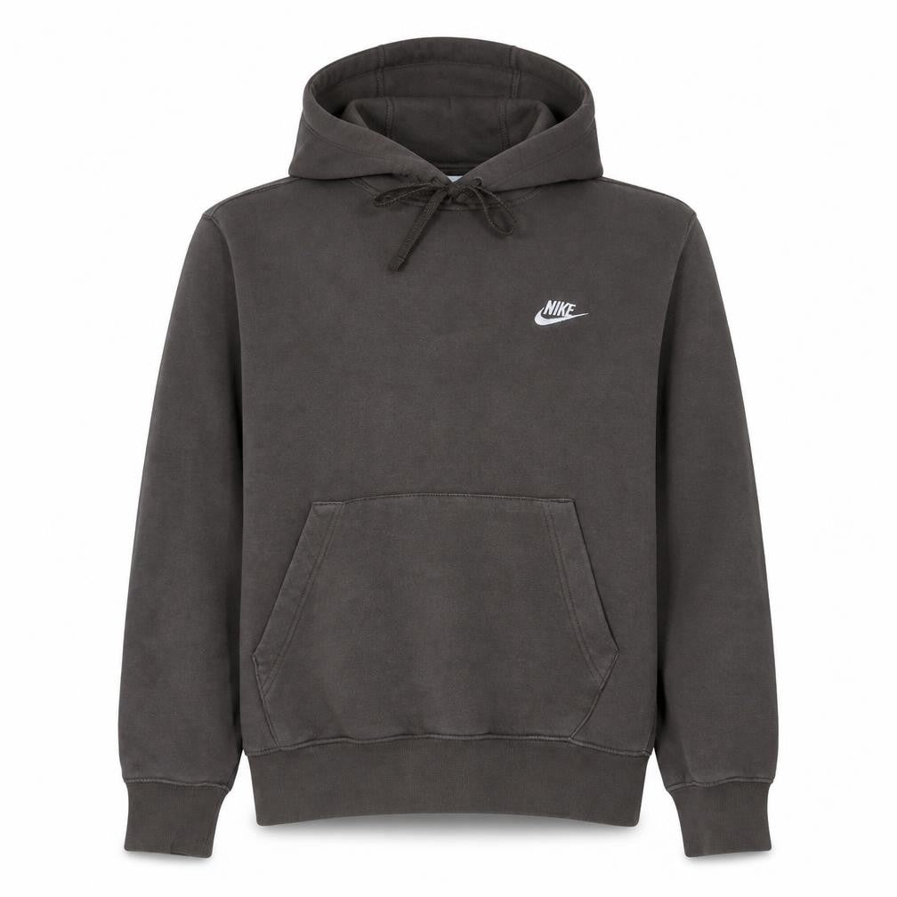 Front view of Nike Men's Brown XS Pullover Hoodie Fleece Sweatshirt