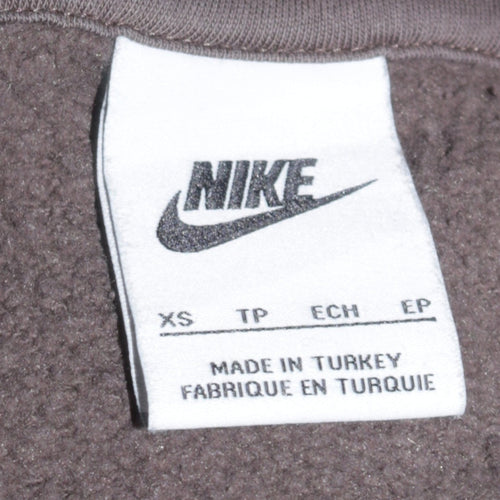 Nike Men's Brown XS Pullover Hoodie Fleece Sweatshirt