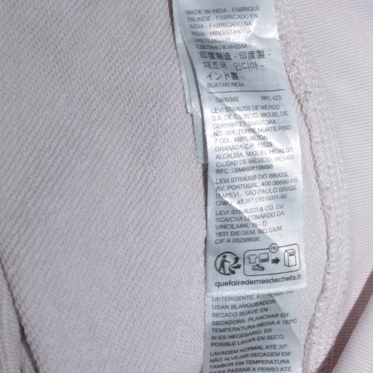 Levi's Women White Crew Neck Pullover Sweatshirt Size 3XL