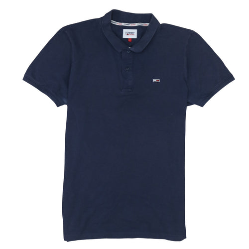 Tommy Jeans Men's Blue Cotton Polo Shirt Size L Classic Fit