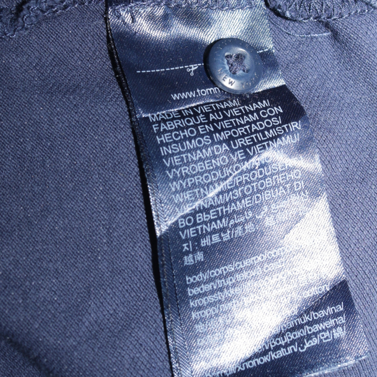Tommy Jeans Men's Blue Cotton Polo Shirt Size L Classic Fit