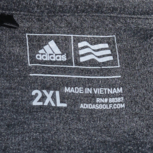 Adidas Men’s Grey 2XL 1/2 Zip Golf Sweatshirt Pullover