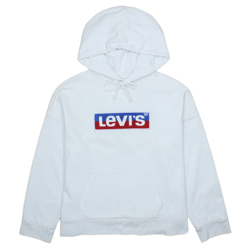 Levi's Men's White Pullover Logo Hoodie Size S Regular Fit
